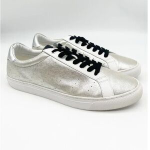 J. Crew Saturday Tennis Metallic Sneakers Size 12